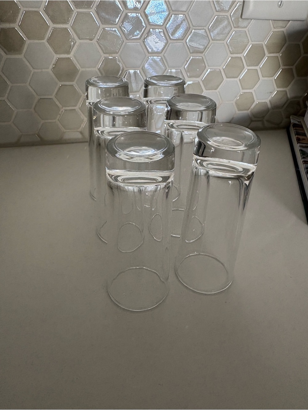 Set of 6 Clear Tall Shot Glasses